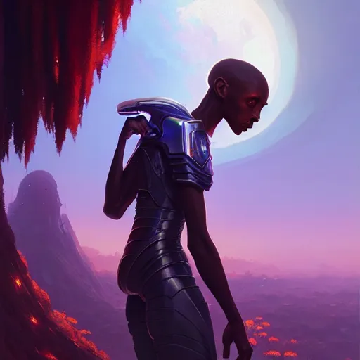 Image similar to highly detailed portrait of ja'marr chase as an alien, unreal engine, fantasy art by greg rutkowski, loish, rhads, ferdinand knab, makoto shinkai and lois van baarle, ilya kuvshinov, rossdraws, tom bagshaw, global illumination, radiant light, detailed and intricate environment h 6 0 4