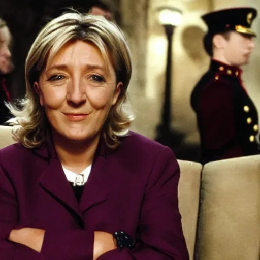 Prompt: marine lepen in harry potter movie