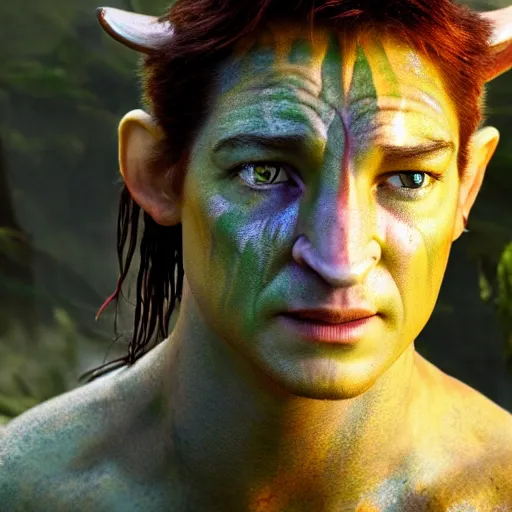 Image similar to brendan fraser as a na'vi from avatar, 4 k film still