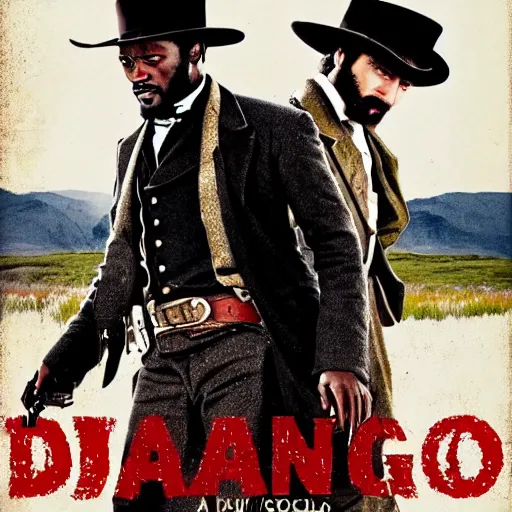 Image similar to a new movie poster for django unchained