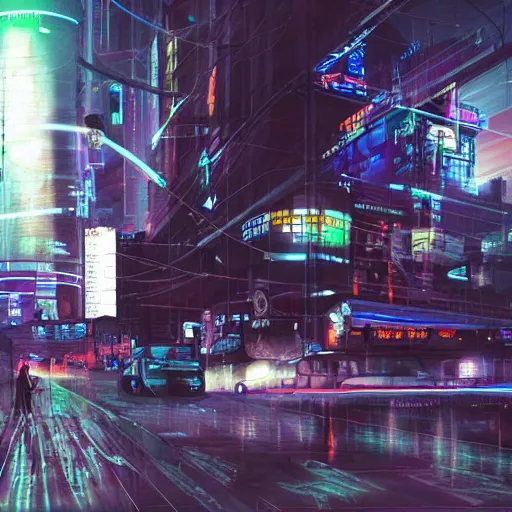 Prompt: sleep deprived, cyberpunk