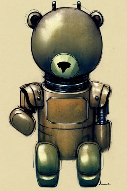 Image similar to ( ( ( ( ( 1 9 5 0 s retro future android robot bear. muted colors. ) ) ) ) ) by jean - baptiste monge,!!!!!!!!!!!!!!!!!!!!!!!!!