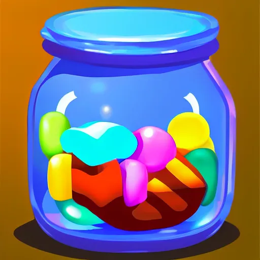 Prompt: jar of candy app icon, cgsociety, artstation, 2 0 1 1