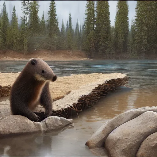 Prompt: hyperrealistic dslr film still of justin bieber disguised as a ( beaver ), beaver dam, stunning 8 k octane comprehensive 3 d render, inspired by istvan sandorfi & greg rutkowski & unreal engine, perfect symmetry, dim volumetric cinematic lighting, extremely hyper - detailed, incredibly real lifelike attributes & flesh texture, intricate, masterpiece, artstation, stunning