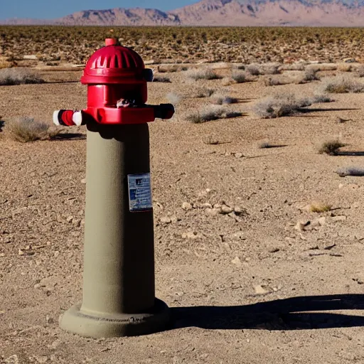 Prompt: fire hydrant in the desert