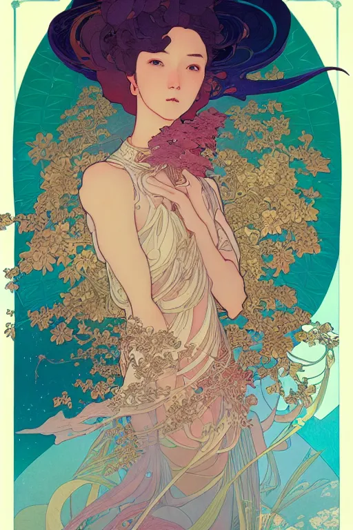 Prompt: a beautiful hyperdetailed character design 4 k wallpaper illustration of phoenix, victo ngai style, alfons mucha ， from china, style of studio ghibli, denoise, deblurring, artgerm, xision, james jean, ross tran, chinese style