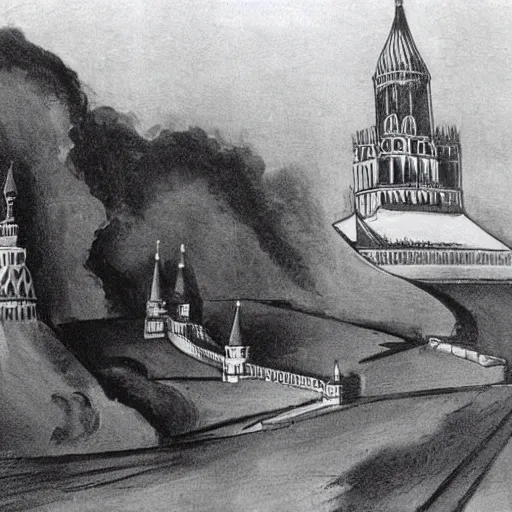 Image similar to the kremlin collapsing