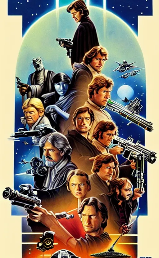 Image similar to exquisite lucasfilm poster art