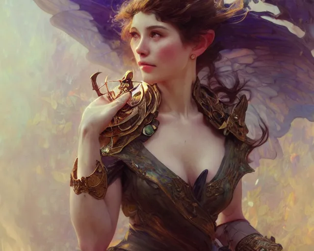 Image similar to photography of howard chandler christy, deep focus, d & d, fantasy, intricate, elegant, highly detailed, digital painting, artstation, concept art, matte, sharp focus, illustration, hearthstone, art by artgerm and greg rutkowski and alphonse mucha