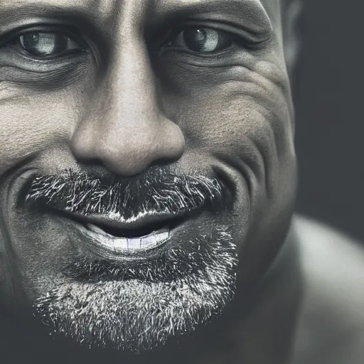 Image similar to close up photograph of very high on weed dwayne johnson, stoner eyes, dwayne johnson smoked weed, weed background, 8 k resolution