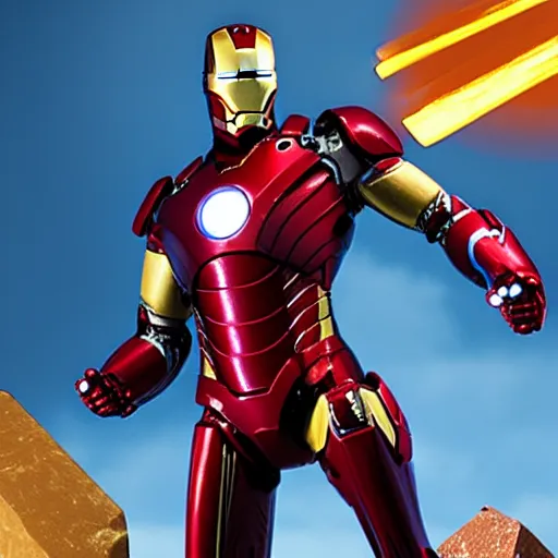 Image similar to ironman\'s armor is made out of cheddar cheese, ironman hates cheddar cheese so he flies around the cheese, ultra hd, 4k, photorealistic