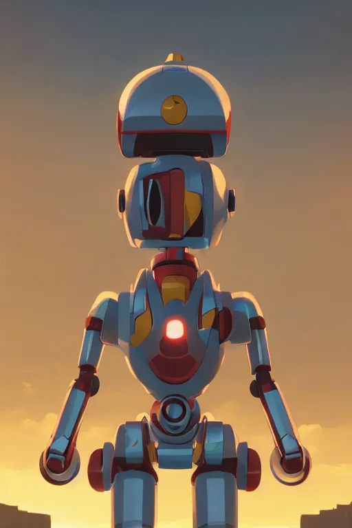 Image similar to metabots medabots medarotto medarot robot minimalist comics, behance hd by jesper ejsing, by rhads, makoto shinkai and lois van baarle, ilya kuvshinov, rossdraws global illumination ray tracing hdr radiating a glowing aura