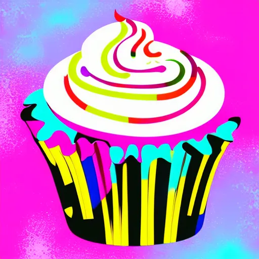 Image similar to colourful cupcake, vector style