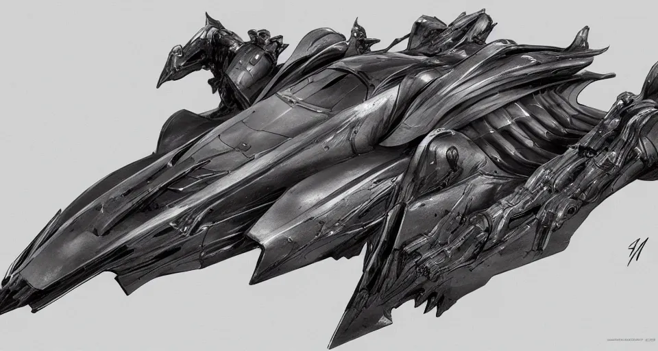 Image similar to The Batmobile Designed By Moebius Yasushi Nirasawa and HR Giger, full body action pose, hyperrealistic, octane render, HDR, volumetric lighting,