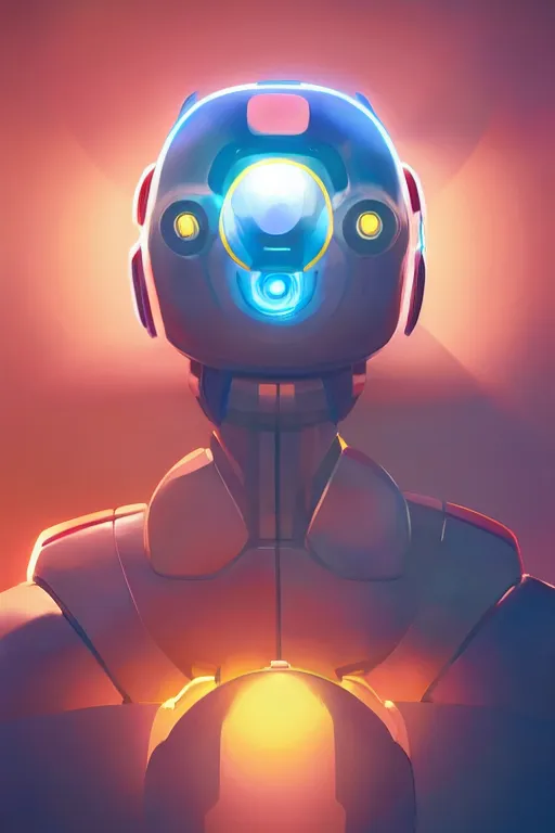 Image similar to metabots medabots medarotto medarot robot minimalist comics helmet mask neon cybereye, behance hd by jesper ejsing, by rhads, makoto shinkai and lois van baarle, ilya kuvshinov, rossdraws global illumination ray tracing hdr radiating a glowing aura