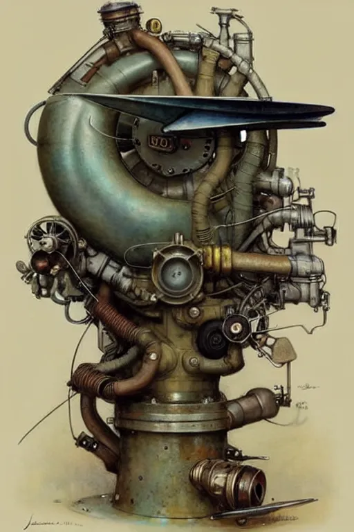 Image similar to (((((1950s jet engine . muted colors.))))) by Jean-Baptiste Monge !!!!!!!!!!!!!!!!!!!!!!!!!!!