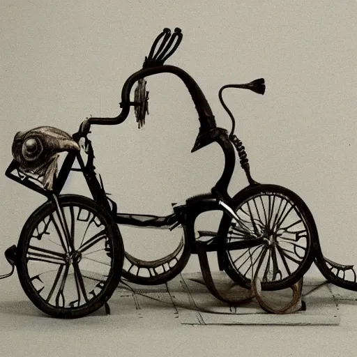 Prompt: a cute bicycle by H.R. Giger