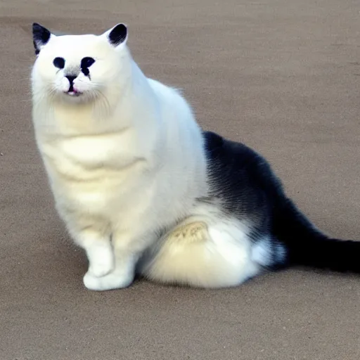 Image similar to photo of a cat and harp seal hybrid