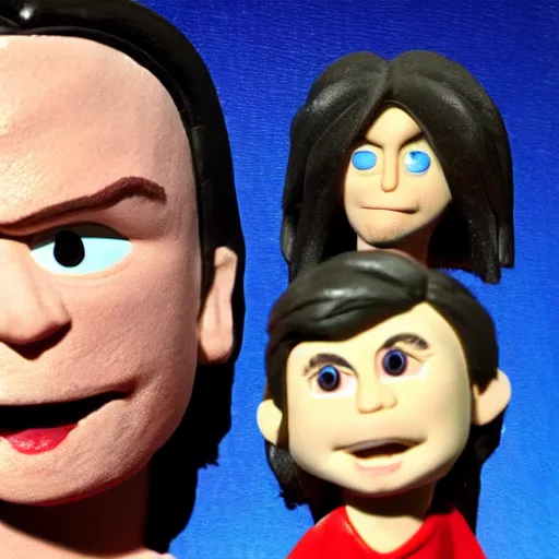 Image similar to Tommy Wiseau The Room in stop motion in the style of Laika