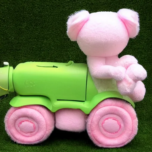 Image similar to a very soft persian pink plush john deere with pluche