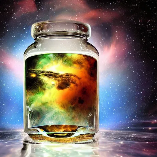 Image similar to universe in a bottle