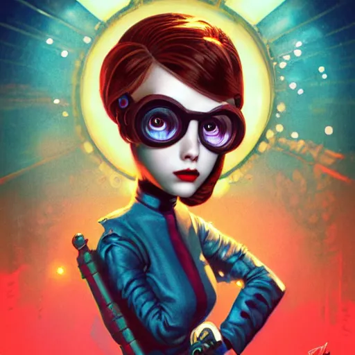 Image similar to Lofi Bioshock portrait Pixar style by Tristan Eaton Stanley Artgerm and Tom Bagshaw