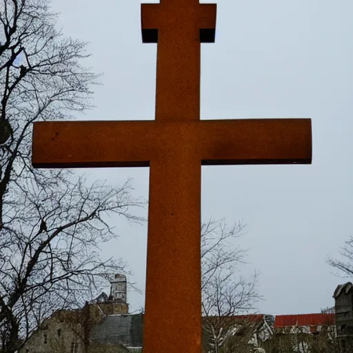 Prompt: garfield on the cross