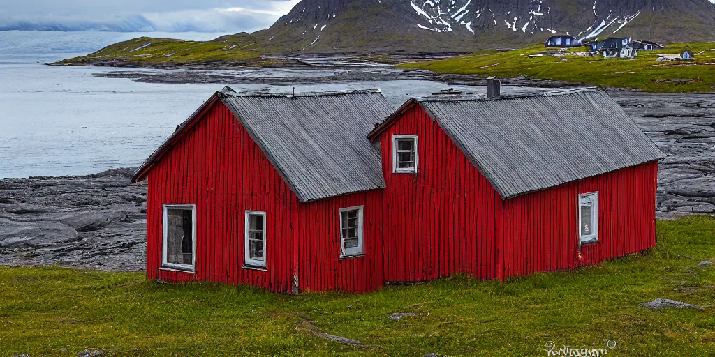 Image similar to an old house. at andøya island, northern norway.