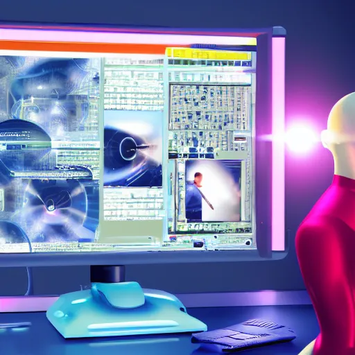Prompt: “futuristic people watch big brother computer graphics 4K render”