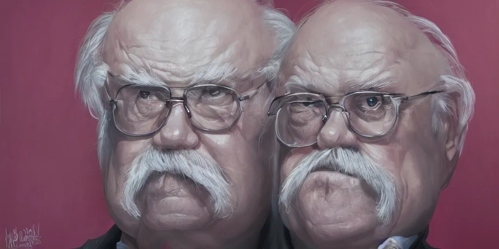 Image similar to wilford brimley staring intently into your soul diabeetus high fidelity painting high resolution trending on artstation