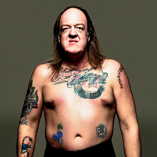 Prompt: paul heyman as the nirvana baby high res