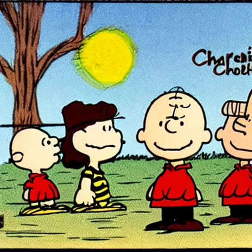 Image similar to charlie brown illustrated by charles schulz