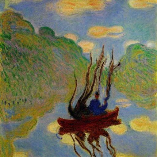 Image similar to Journey to the west, Claude Monet,