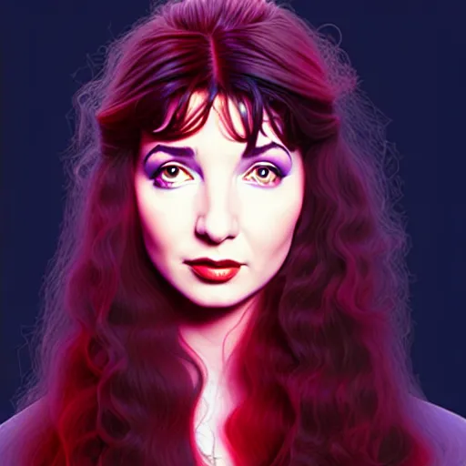 Image similar to richly detailed color illustration of young kate bush illustrated by artgerm and mina petrovic and timothy kong and marina federovna. 3 d shadowing