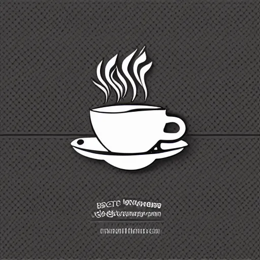 Image similar to logo of a pot of coffee with wings, black and white, line art