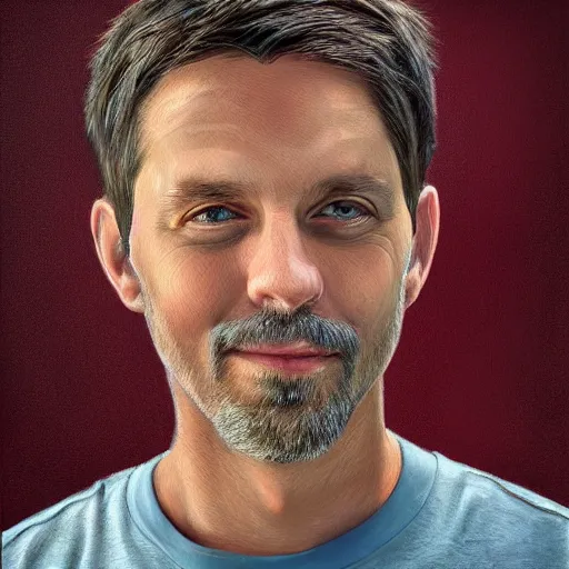 Image similar to portrait of mark rufallo, highly detailed, centered, solid color background, digital painting