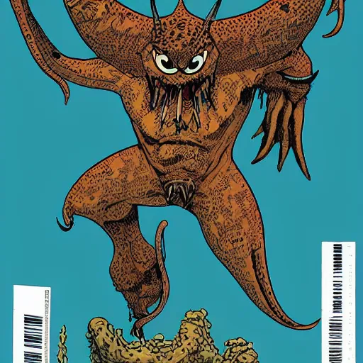 Image similar to squid bat monster by Geoff Darrow