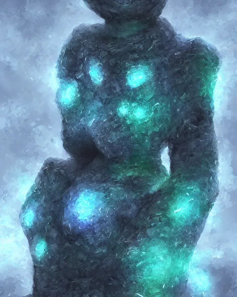 Image similar to gemstone golem portrait by adoryanti, machine. delusions, somnio 8, holosomnia, electrixbunny, weresl 0 th. rendered in discodiffusion.