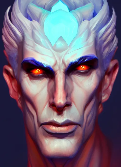 Image similar to the god hades, male, portrait, sharp focus, digital art, concept art, dynamic lighting, subsurface scattering, photoreal, trending on artstation, by emylie boivin and rossdraws