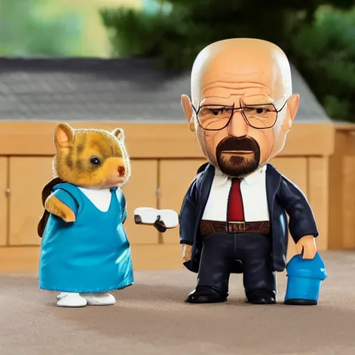 Image similar to a breaking bad themed calico critters set