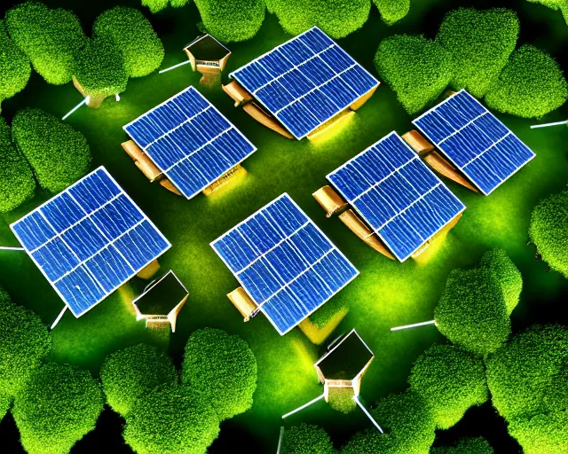 Prompt: connected ecovillage houses with solarroofs, very big bees flying around - plant goddess high quality photo, microchip, artificial intelligence, bio - mechanical bio - luminescence, black wired cables, neurons, nerve cells, cinematic, rim light, photo - realistic, elegant, high detail, 8 k, masterpiece, high fashion, in the style of man ray