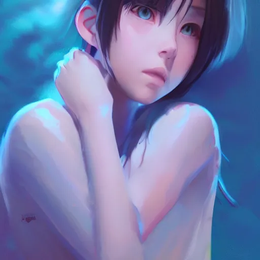 Image similar to beautiful huggy-wuggy from poppy-playtime the video game, digital painting by Hiyao Miyazaki, Studio Ghibli, Yanjun Cheng, portrait, cinematic lighting, highly detailed, concept art, Atmosphere, illustration, smooth, sharp focus, editor's pickup, trending on artstation, trending on deviantart