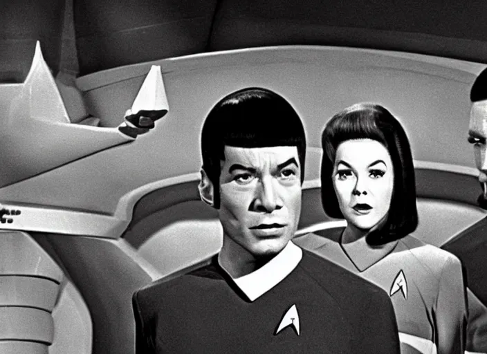 Prompt: a still from 1 9 6 0 s star trek