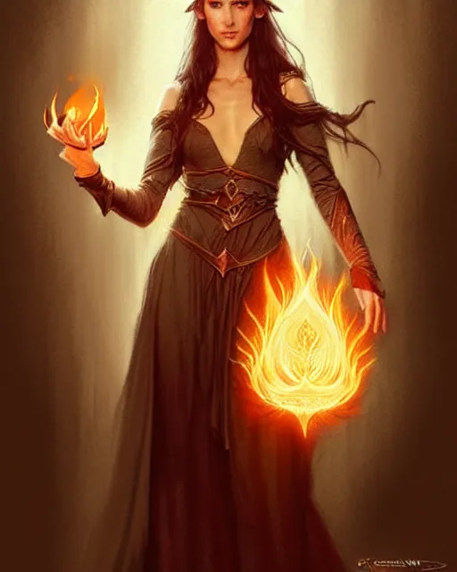 Image similar to a female elvish sorceress casting a fireball | | pencil sketch, realistic shaded, fine details, realistic shaded lighting poster by greg rutkowski, magali villeneuve, artgerm, jeremy lipkin and michael garmash and rob rey