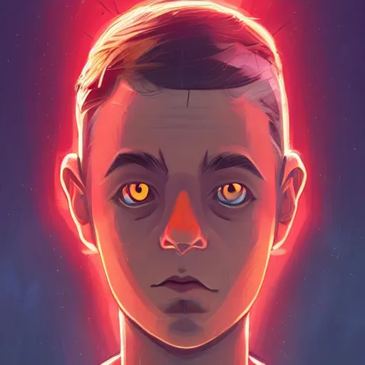 Image similar to face icon stylized minimalist stranger things, loftis, cory behance hd by jesper ejsing, by rhads, makoto shinkai and lois van baarle, ilya kuvshinov, rossdraws global illumination