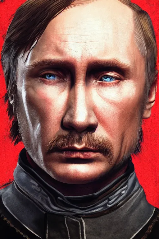 Prompt: Putin in RDR2 close portrait, unreal engine, trending on artstation