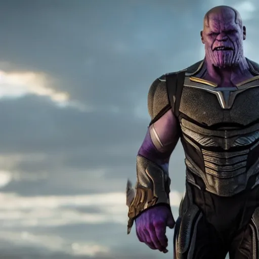 Image similar to william dafoe as thanos in avengers endgame