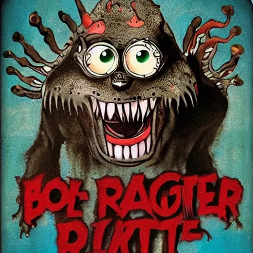 Image similar to b - grade horror film budget production a very strange creature rat fink