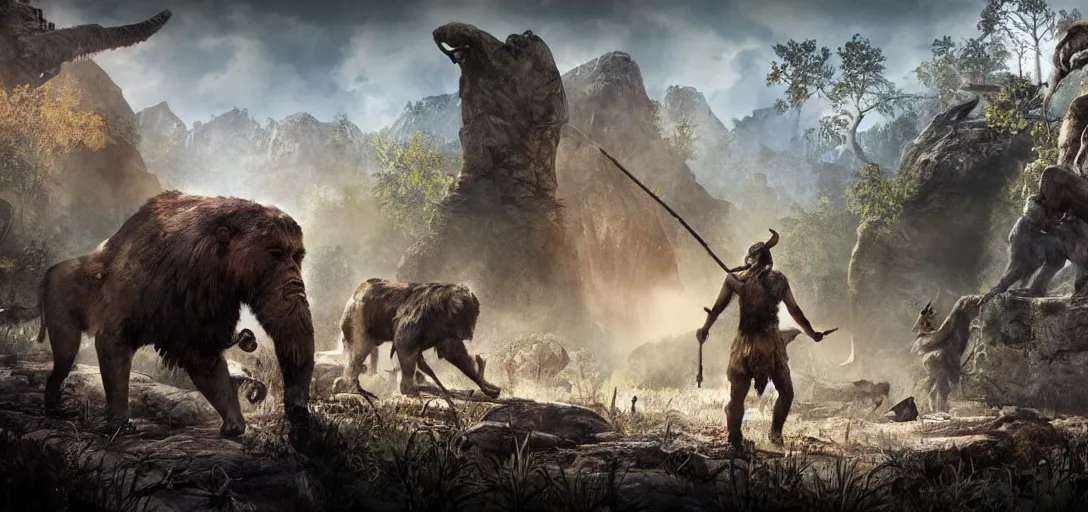 Image similar to Far Cry Primal concept art