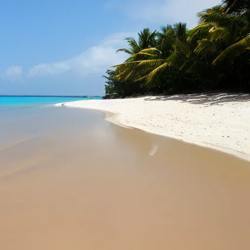 Image similar to deep dark pit on white sandy beach